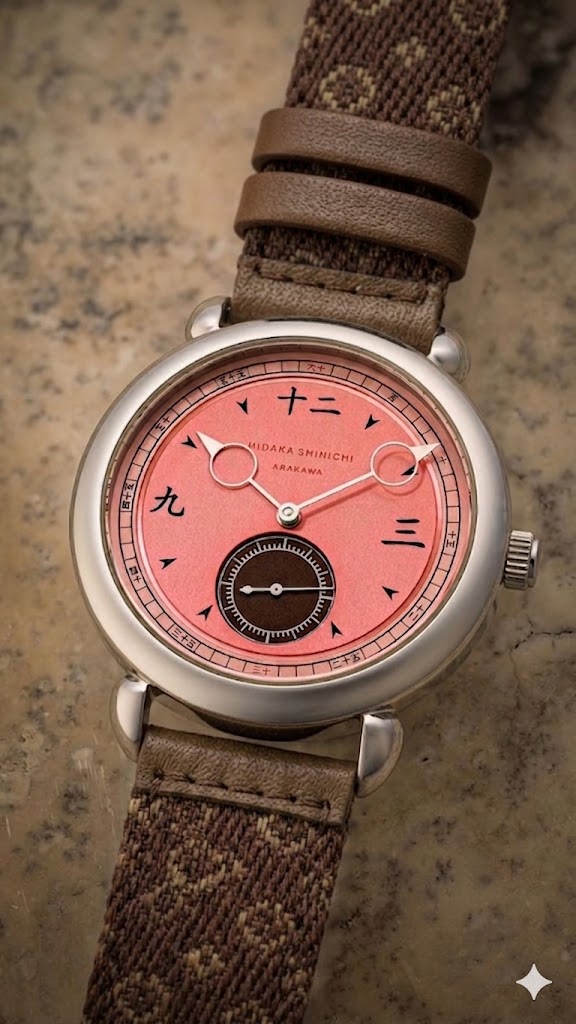 ※Made-to-order　Wait 8 months of Mikawashima 　Super Pink Salmon Kanji Dial　37mm