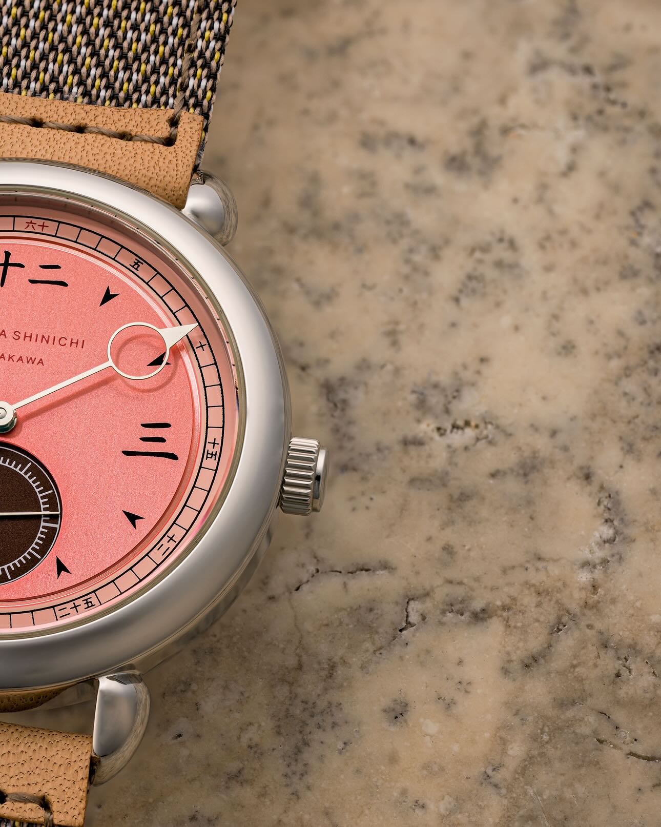 ※Made-to-order　We plan to resume production of Mikawashima around November.　Mikawashima　Super Pink Salmon Kanji Dial　37mm